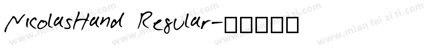 NicolasHand Regular字体转换